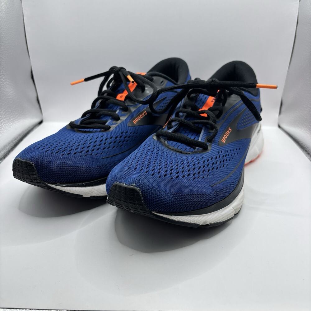 Men’s Size 9 D - Brooks Trace 2 Running Shoes Blue Black Orange 1103881D489